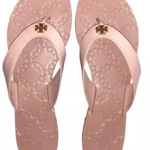 Tory Burch Monroe Light makeup beige/pink sandals size 6